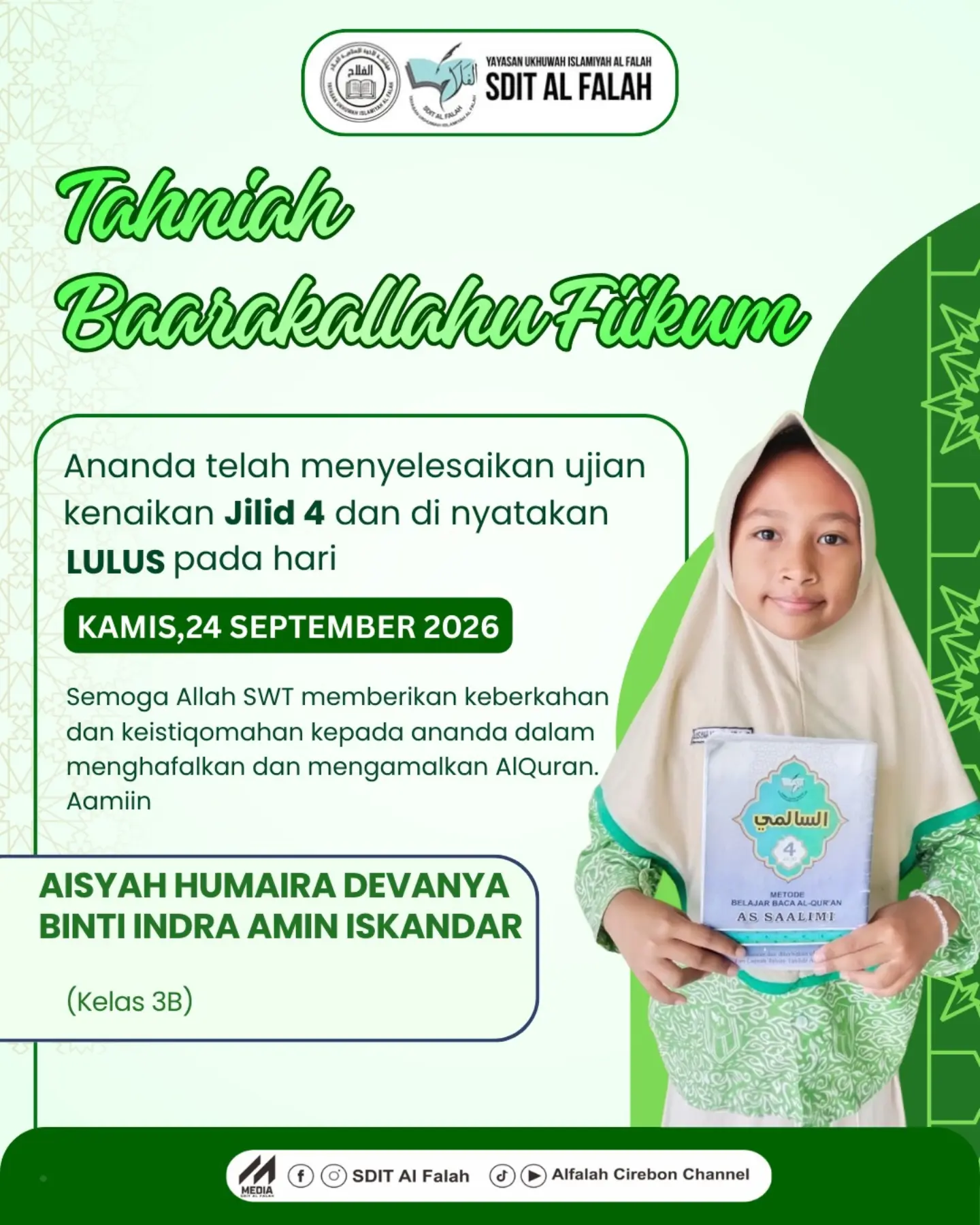 Kelulusan Jilid 4 Aisyah Humaira