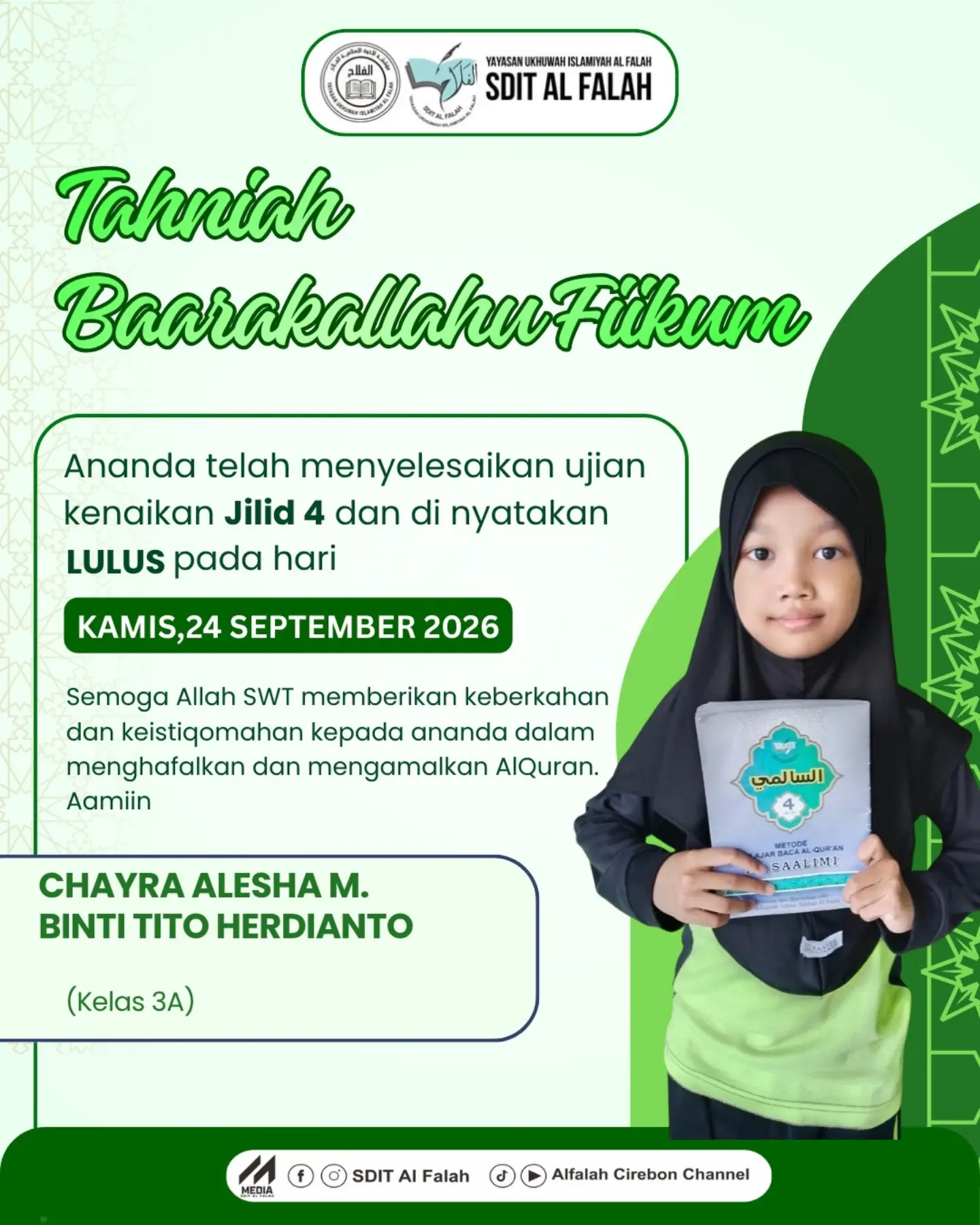 Kelulusan Jilid 4 Chayra Alesha